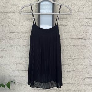 Naked Zebra Black Pleated Top size S